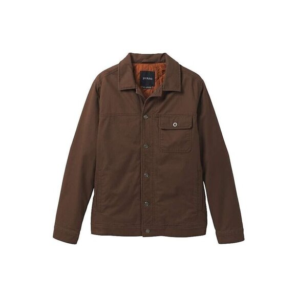 Prana Trembly Canvas Field Insulated Jacket. Brown w/ orange lining. XL.  Warm - Picture 1 of 5
